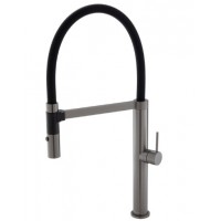 Premium Round Multifunction Gun Metal Grey Sink Mixer